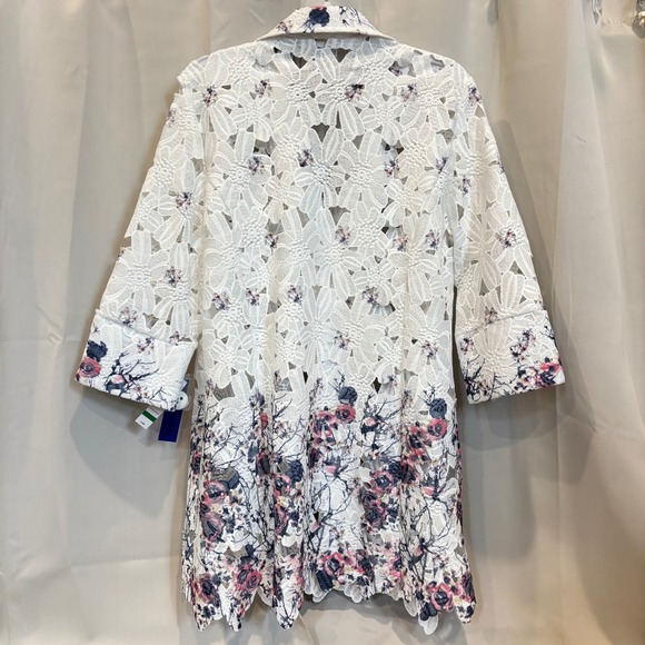 Vtg Peter Nygard Floral Long Blazer Jacket Large Deadstock Old Money Boho 19350 - Picture 2 of 11